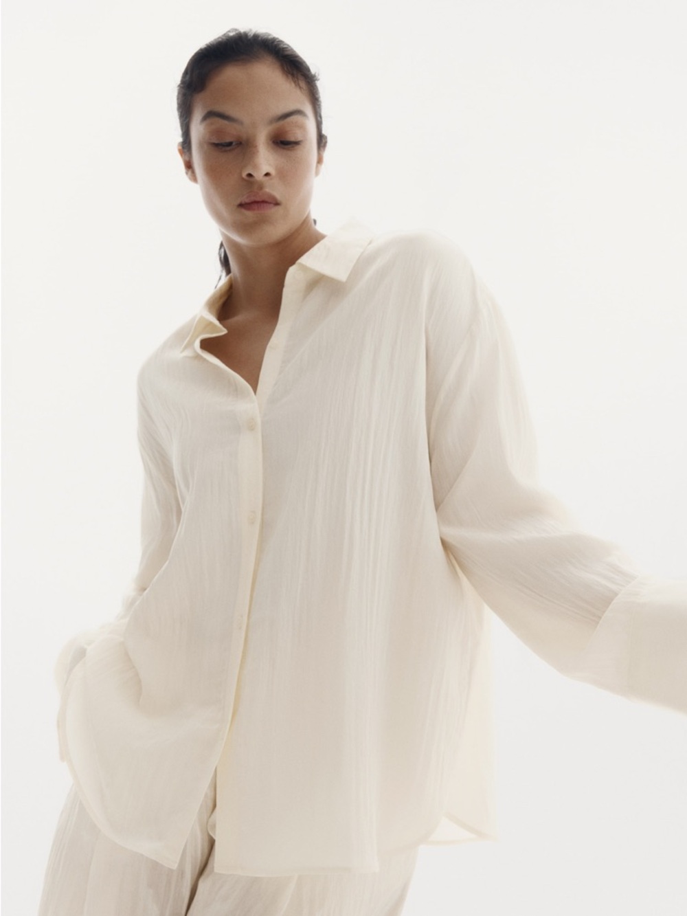 H&M Lightweight White Button-Up Shirt
